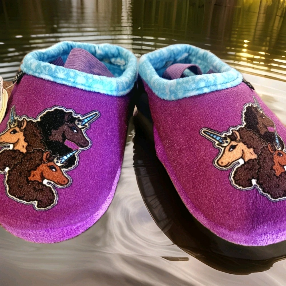 AFRO UNICORN SLIPPER TODDLER Size 8